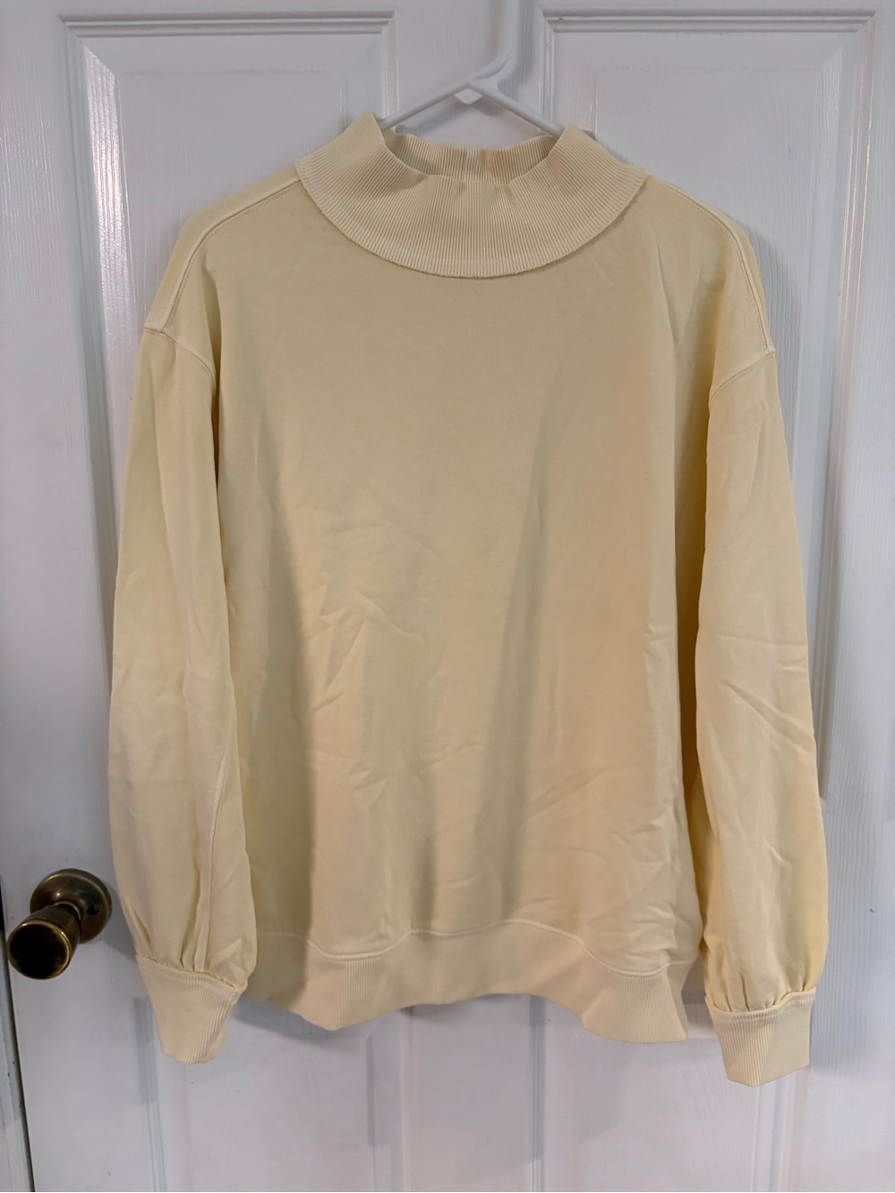 NEW aerie Pale Yellow Mock Neck Sweater